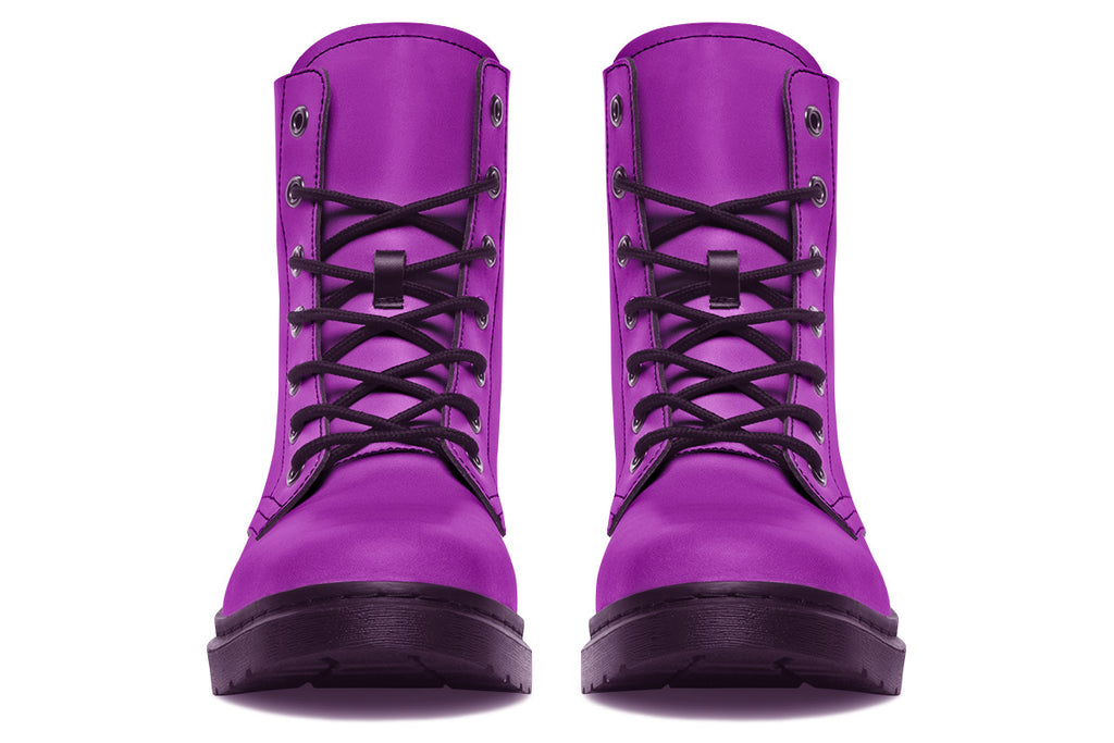Solid purple boots