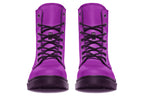 Solid purple boots