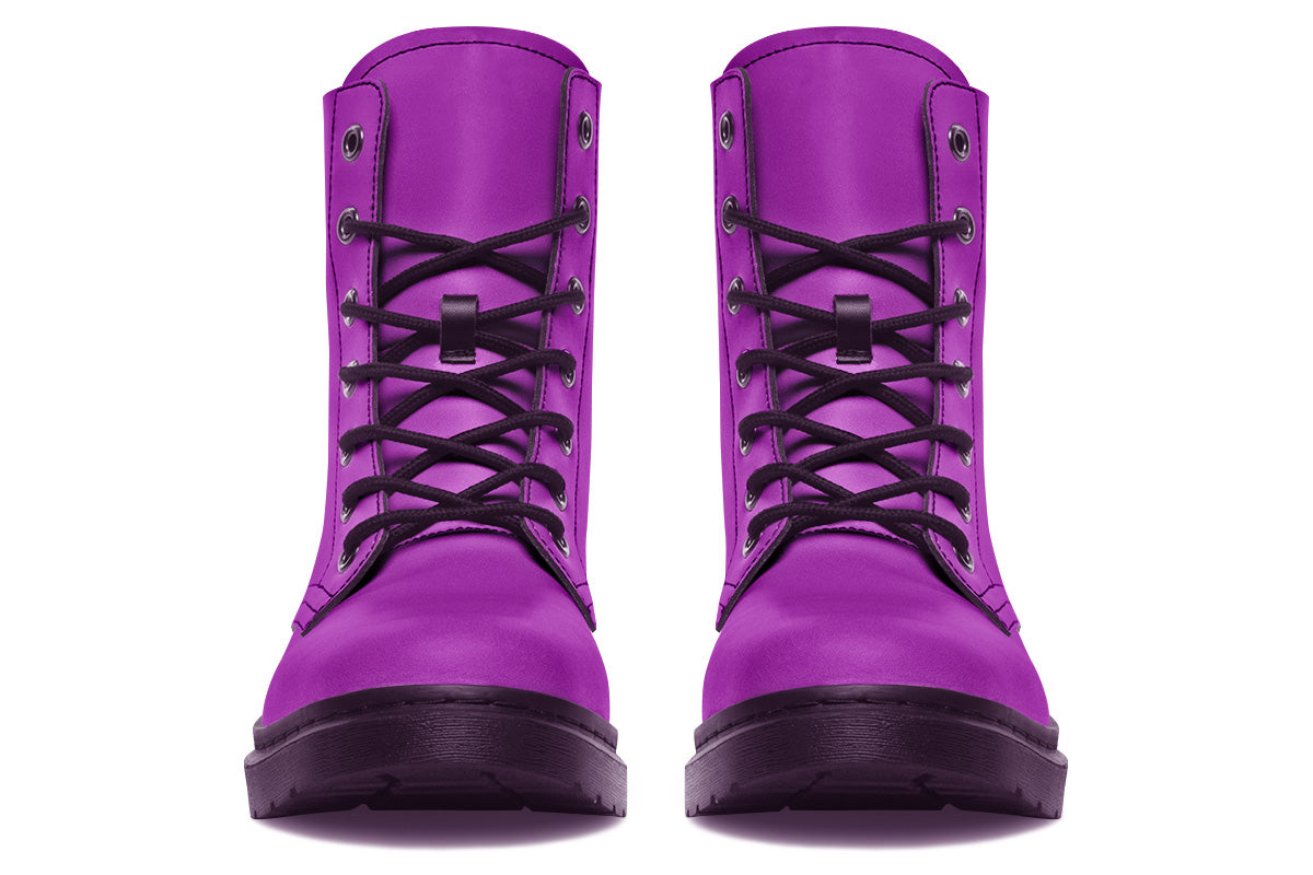 Solid purple boots