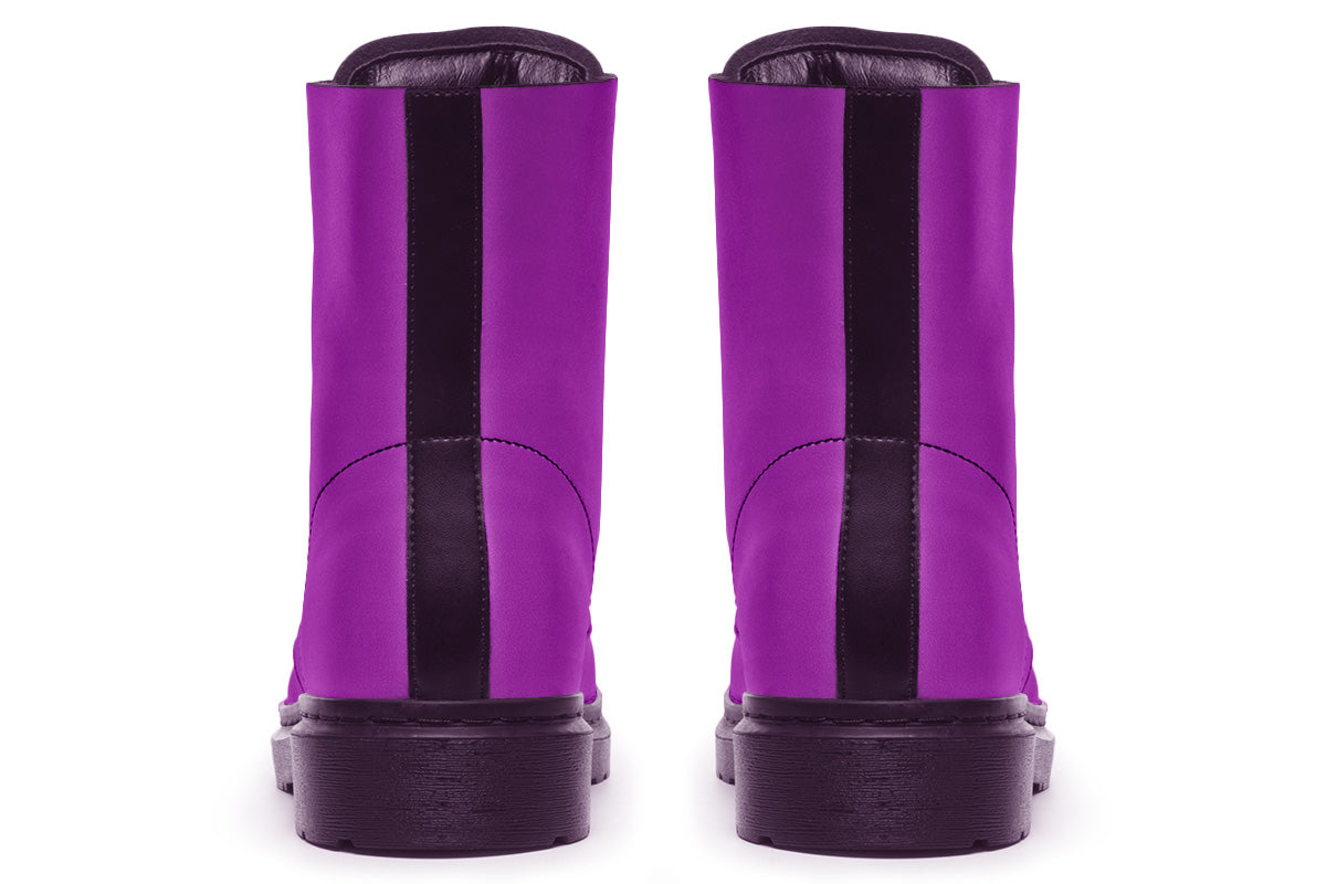 Solid purple boots
