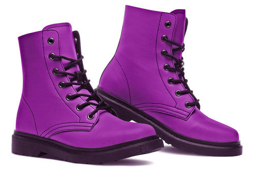 Solid purple boots