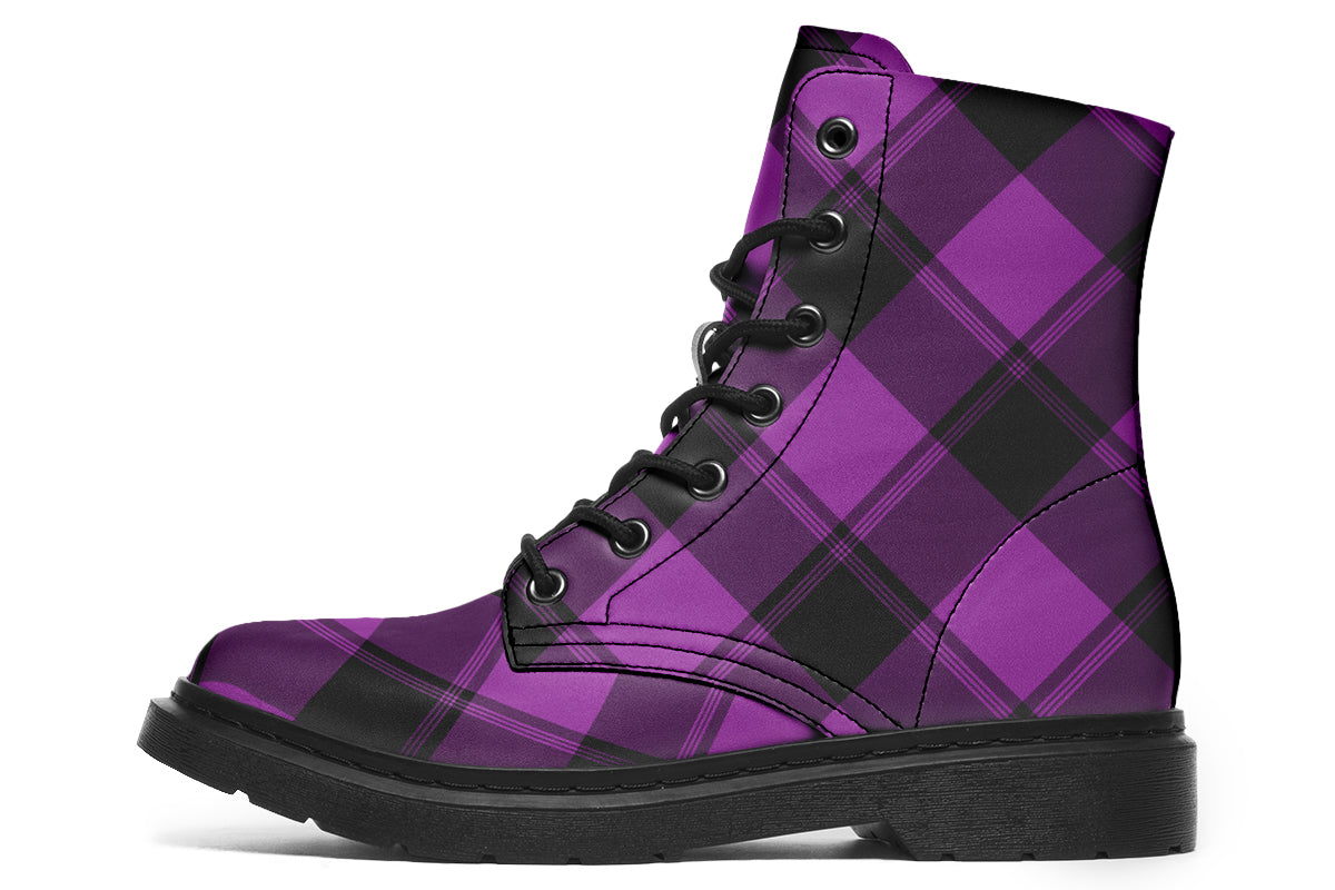 Purple Reign Plaid Boots