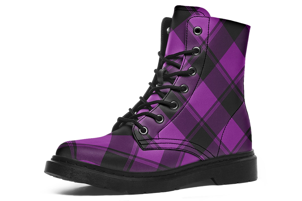 Purple Reign Plaid Boots
