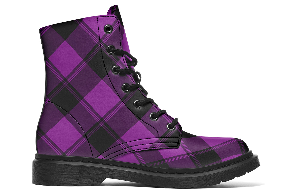 Purple Reign Plaid Boots