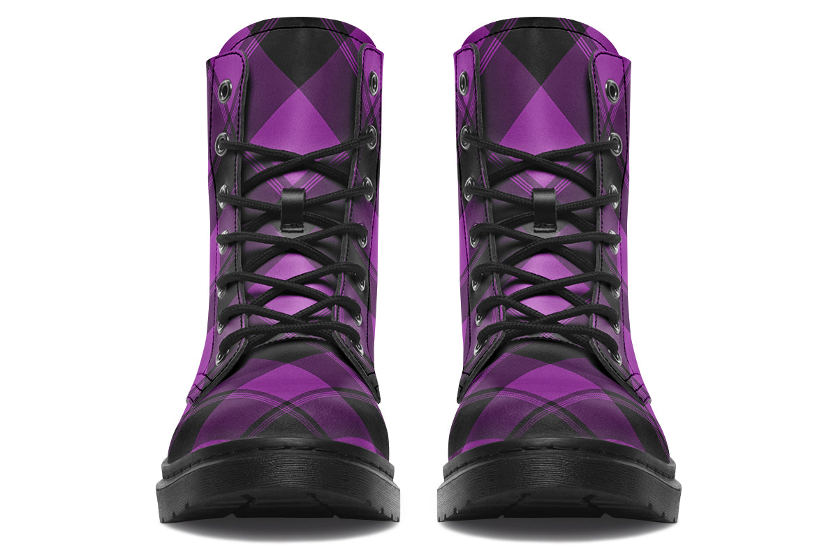 Purple Reign Plaid Boots