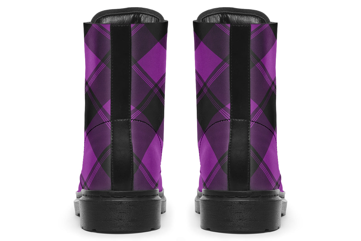 Purple Reign Plaid Boots