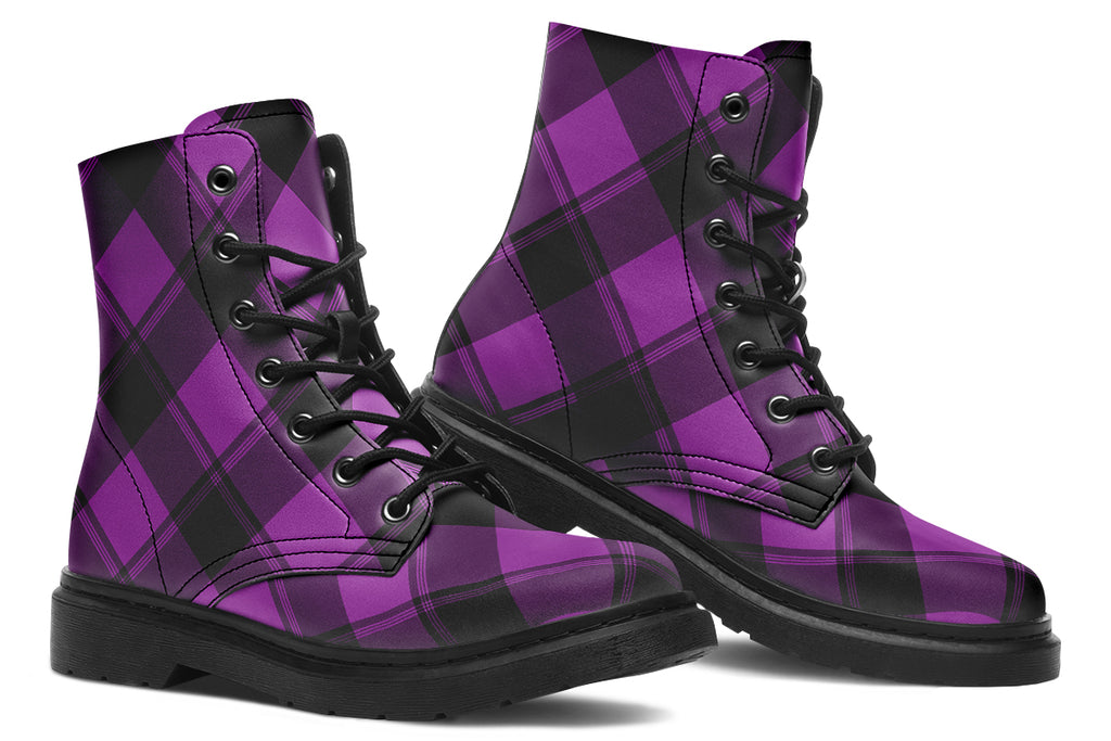 Purple Reign Plaid Boots