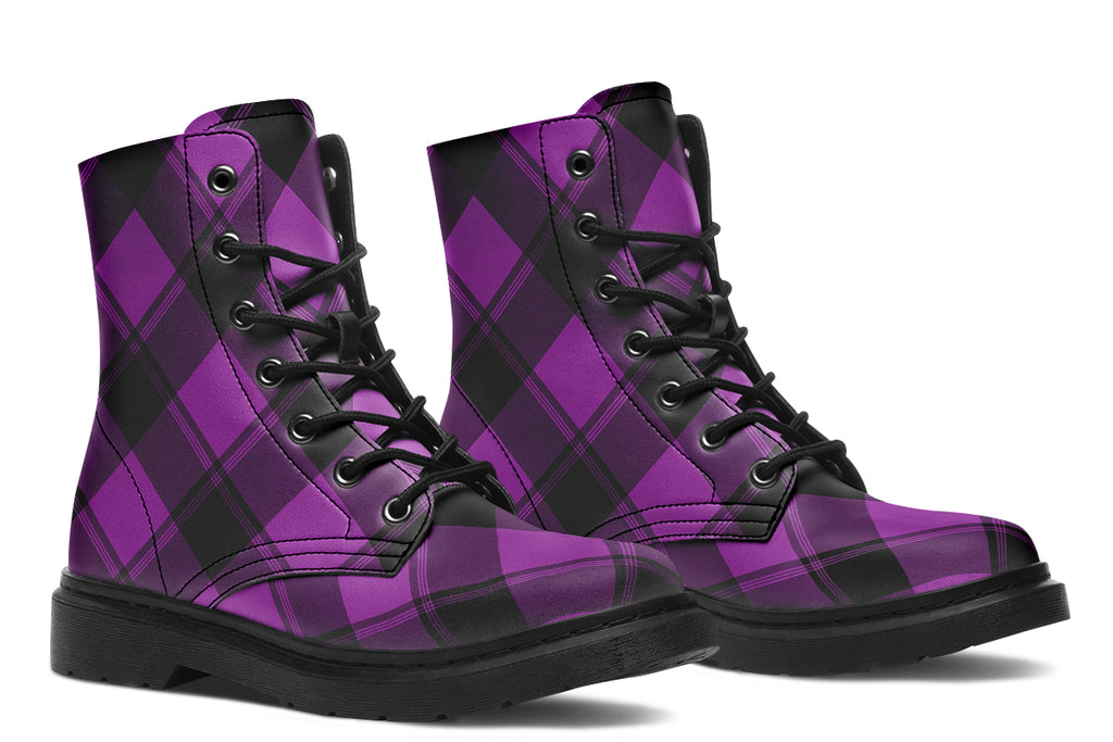Purple Reign Plaid Boots