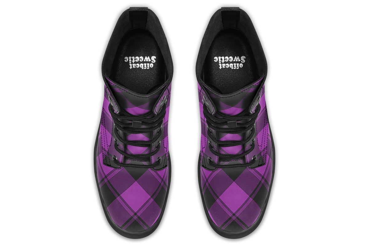 Purple Reign Plaid Boots