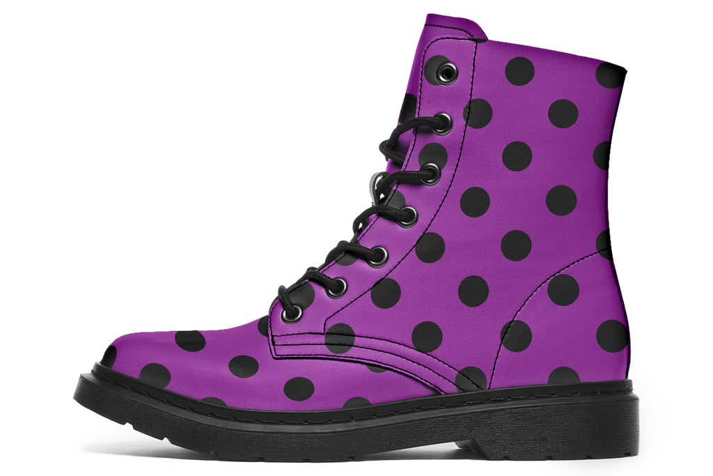 Purple Reign Polka Dot Boots