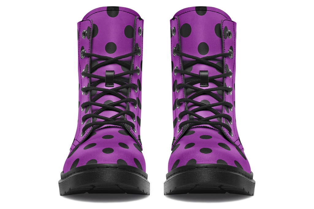 Purple Reign Polka Dot Boots