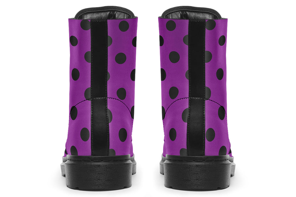 Purple Reign Polka Dot Boots