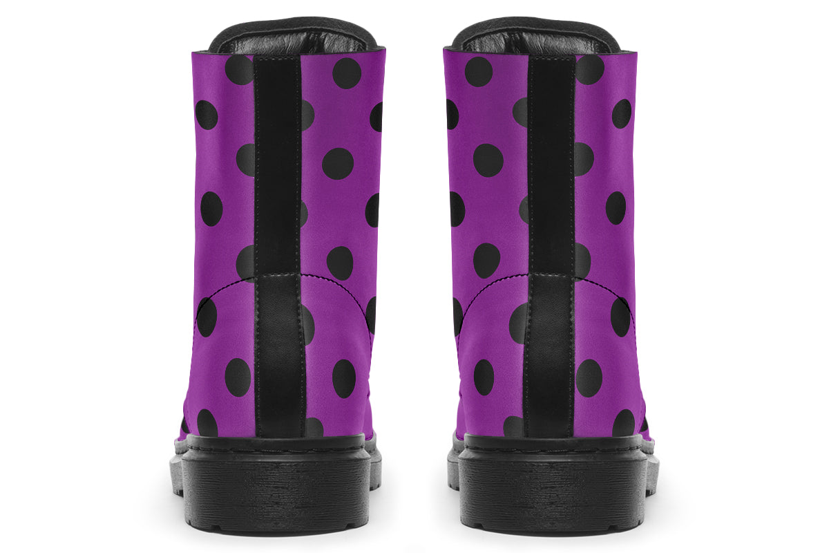 Purple Reign Polka Dot Boots