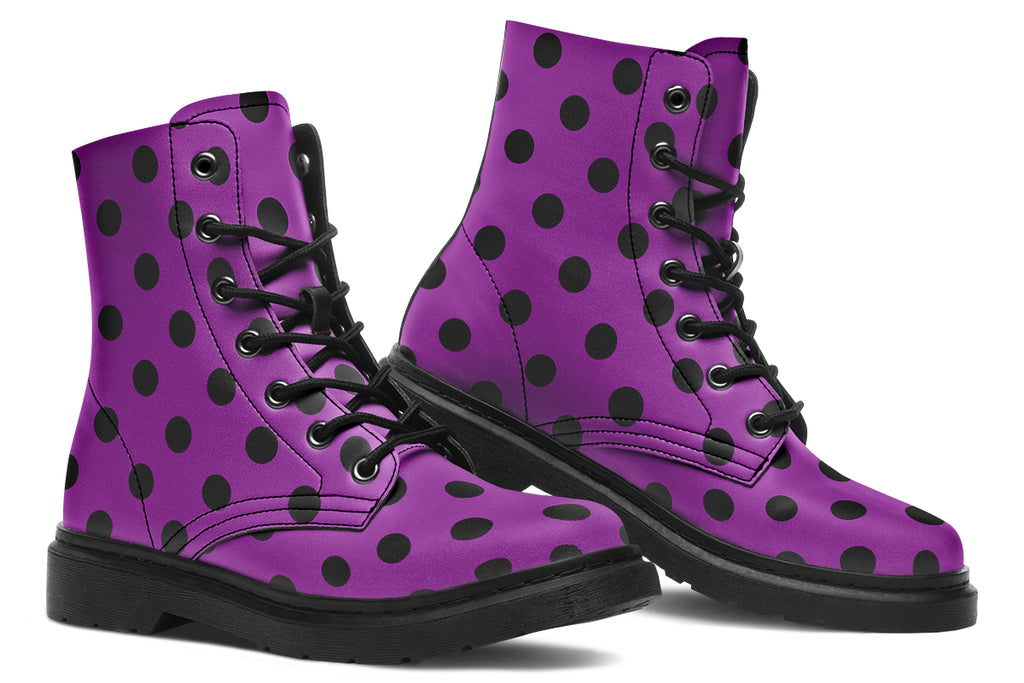 Purple Reign Polka Dot Boots