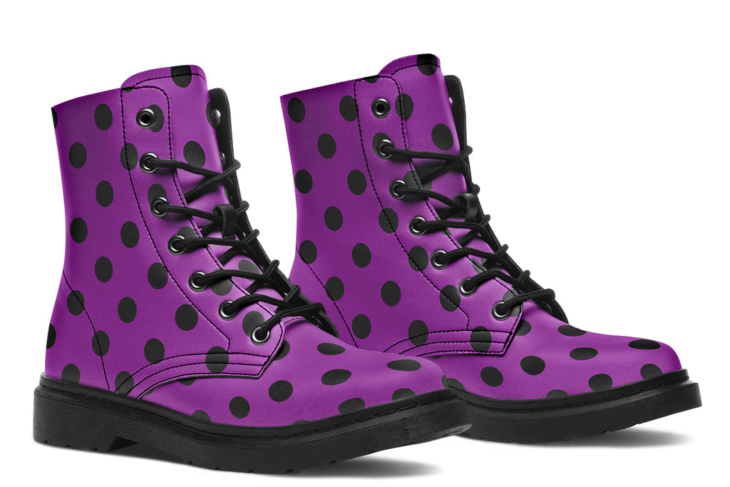 Purple Reign Polka Dot Boots
