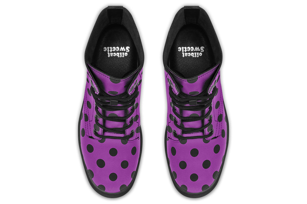 Purple Reign Polka Dot Boots