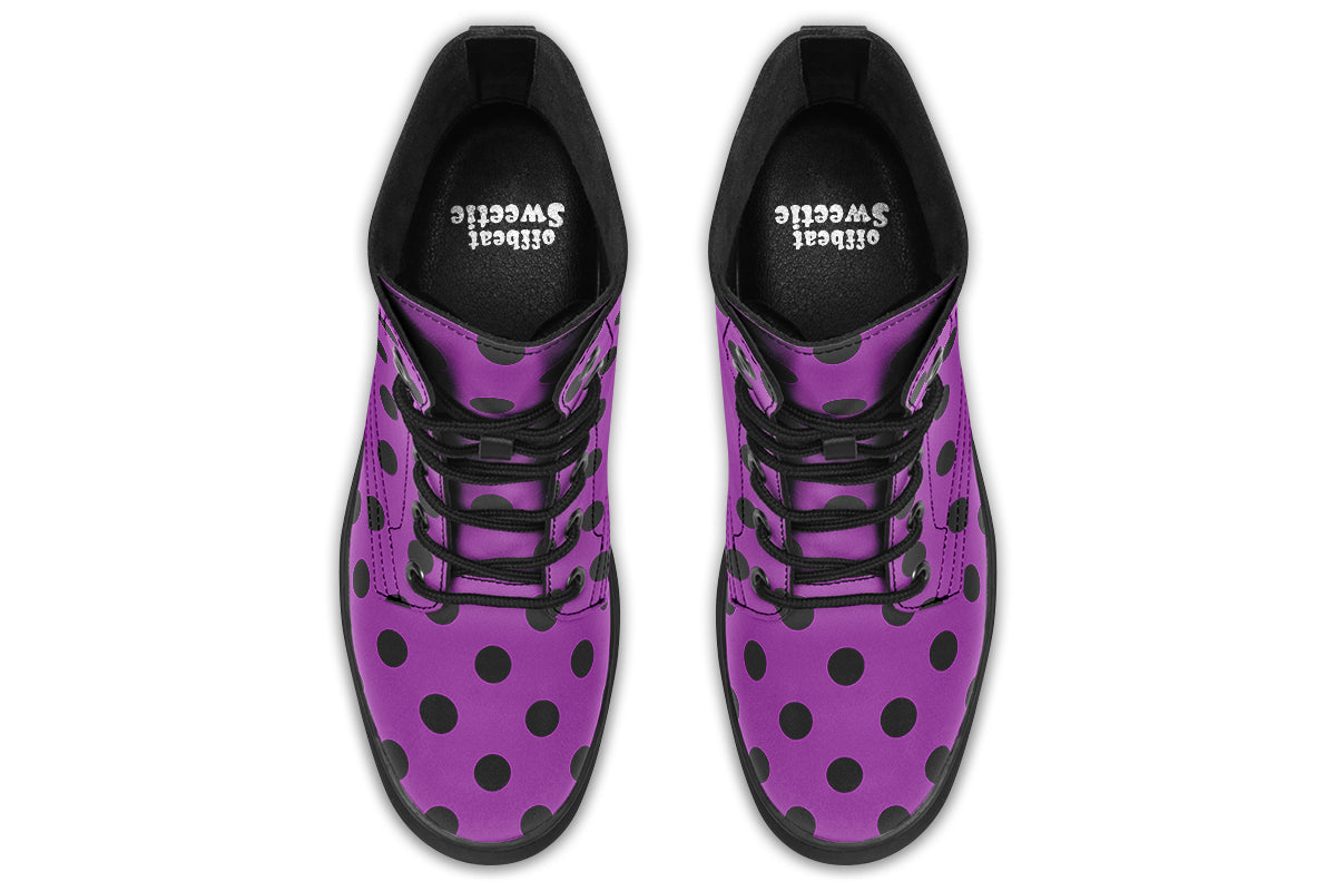 Purple Reign Polka Dot Boots