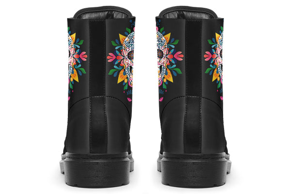 Sugar Skull Flower Women's Boots