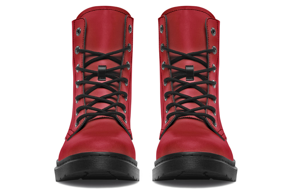 Deep red boots