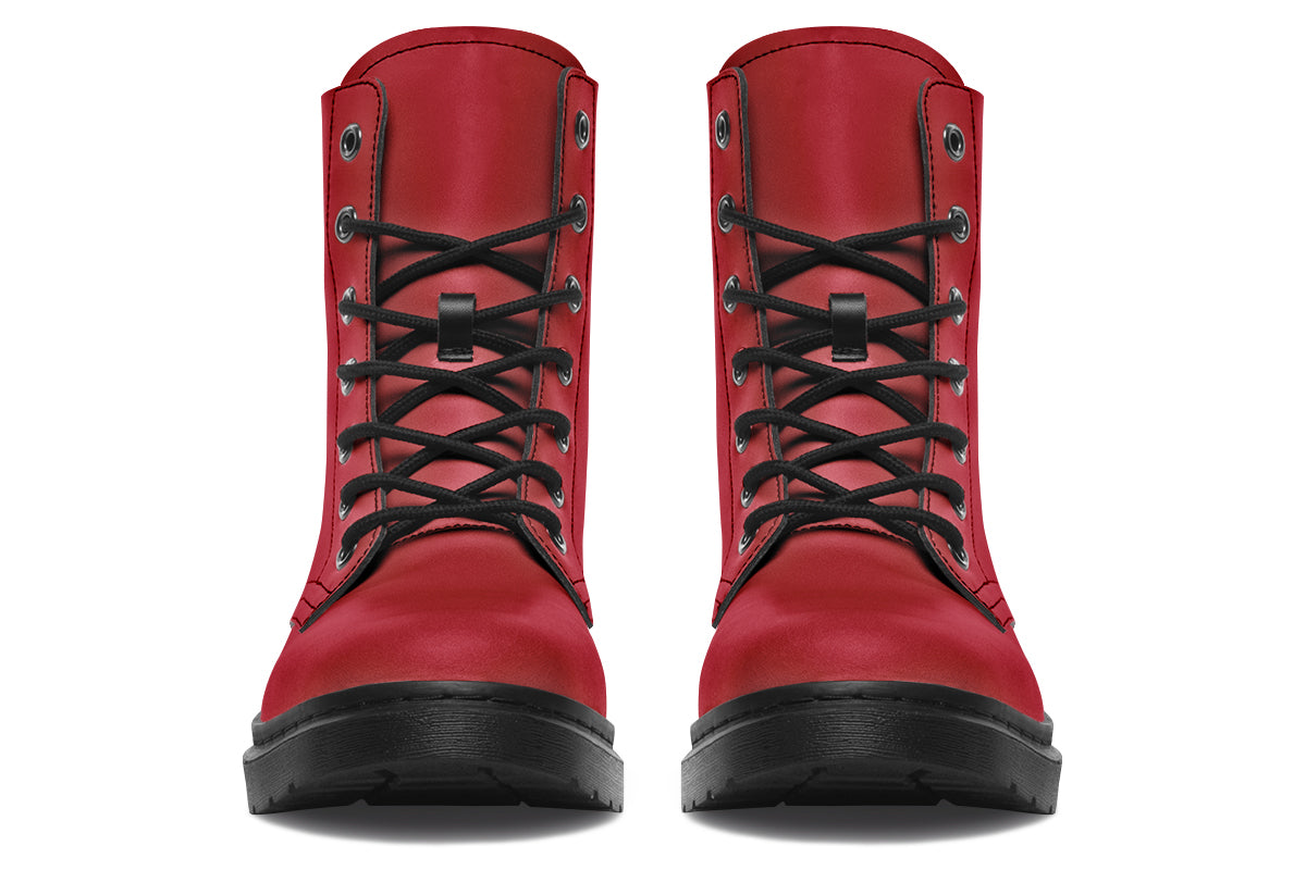 Deep red boots