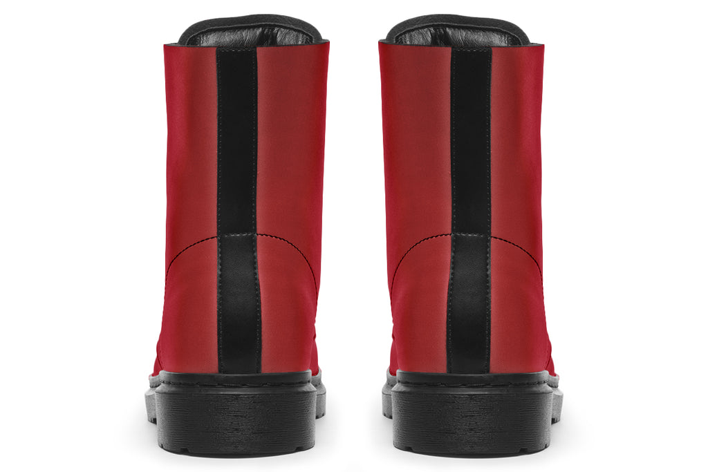 Deep red boots