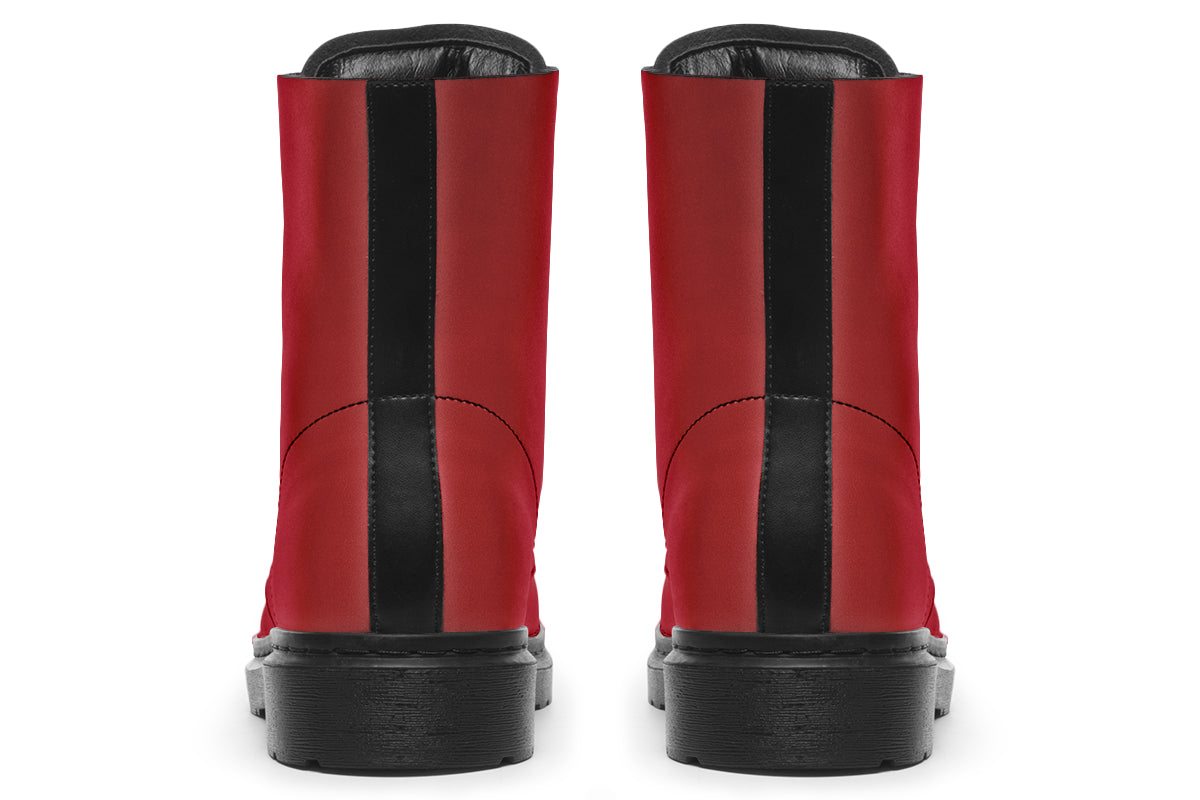 Deep red boots