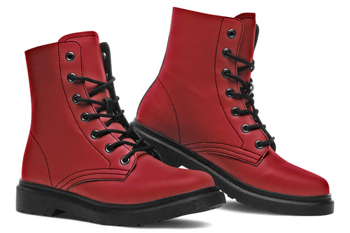 Deep red boots