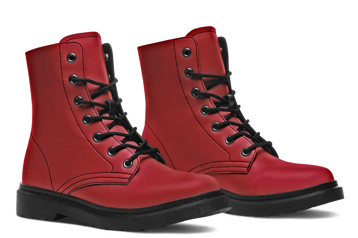 Deep red boots