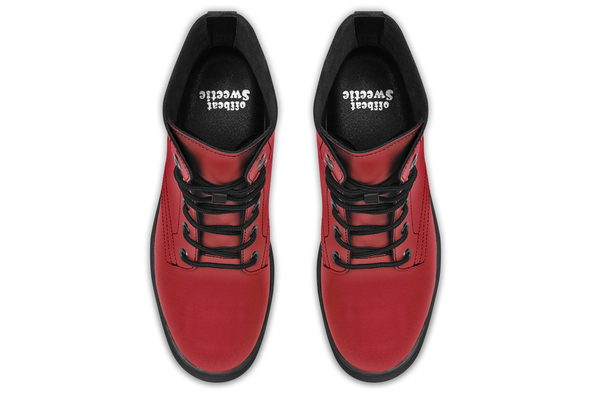 Deep red boots