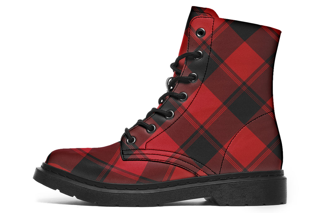 Toffee Apple Plaid Boots