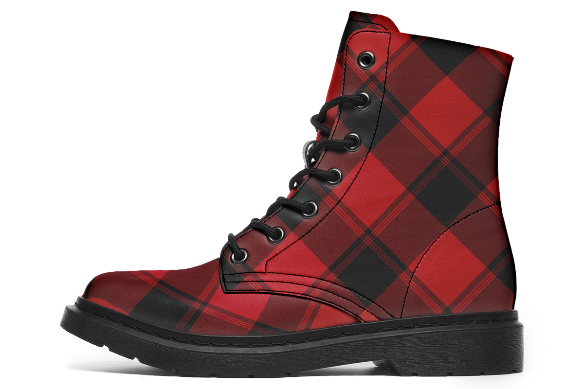Toffee Apple Plaid Boots
