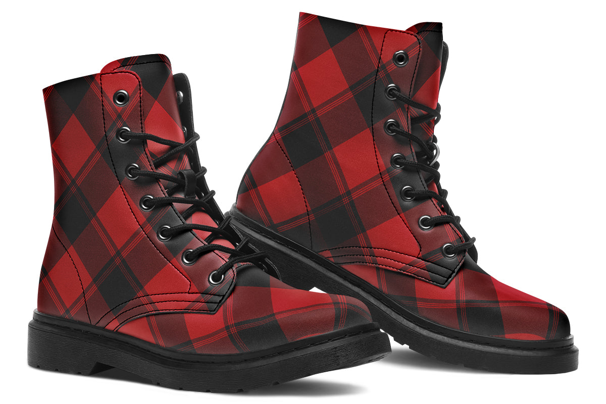 Toffee Apple Plaid Boots