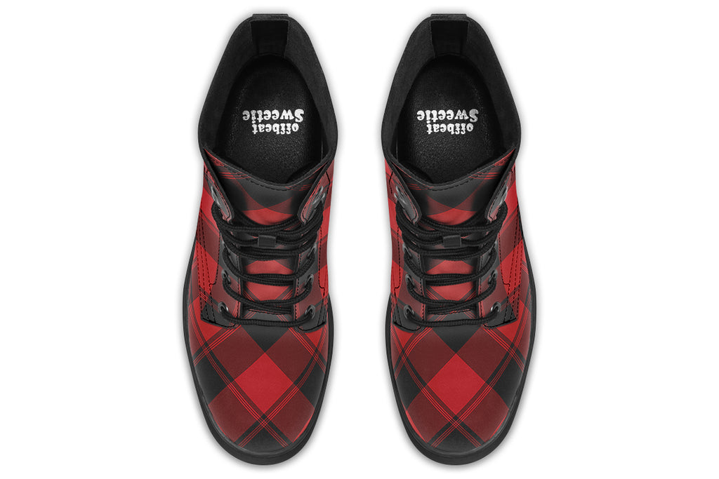 Toffee Apple Plaid Boots