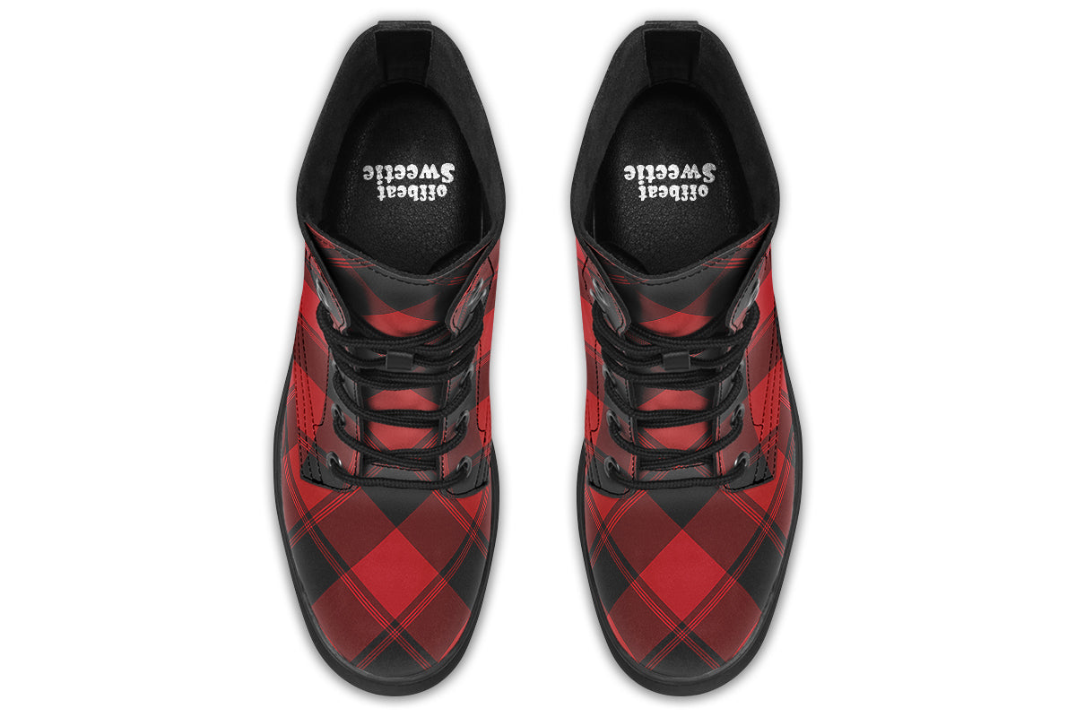 Toffee Apple Plaid Boots