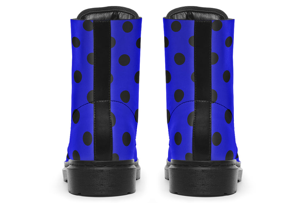 Vivid Blue Polka Dot Boots