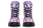 Design features pink, blue and purple watercolour-style jellyfish on a white background