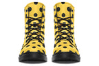 Yellow And Black Polka Dot Boots