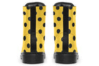 Yellow And Black Polka Dot Boots