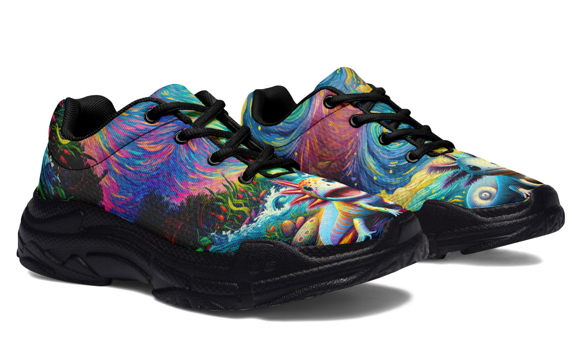 Adorable Axolotls Chunky Sneakers - Offbeat Sweetie