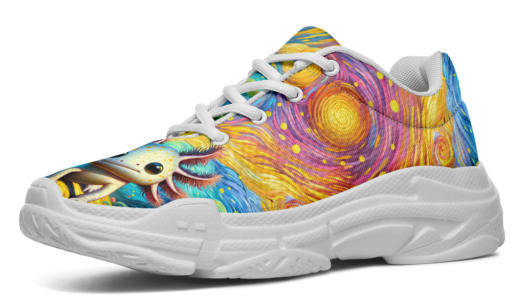 Adorable Axolotls Chunky Sneakers - Offbeat Sweetie