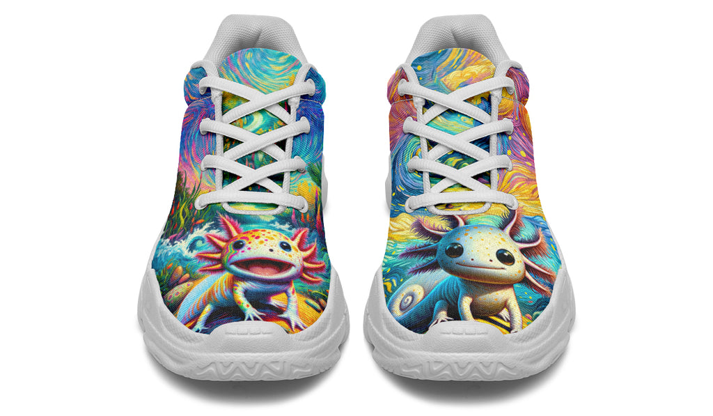 Adorable Axolotls Chunky Sneakers - Offbeat Sweetie