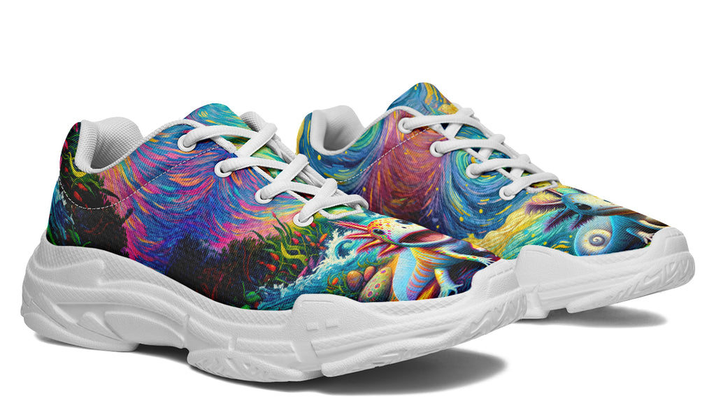Adorable Axolotls Chunky Sneakers - Offbeat Sweetie