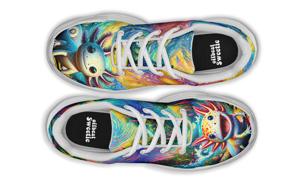 Adorable Axolotls Chunky Sneakers - Offbeat Sweetie