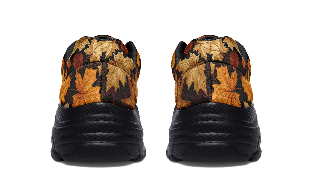Autumn Leaves Chunky Sneakers - Offbeat Sweetie