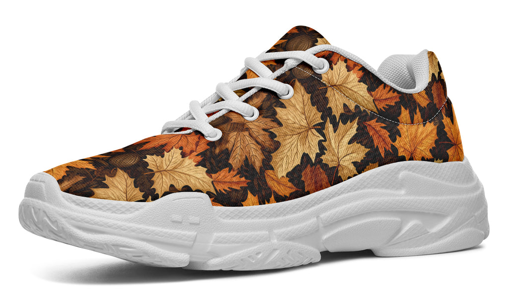 Autumn Leaves Chunky Sneakers - Offbeat Sweetie