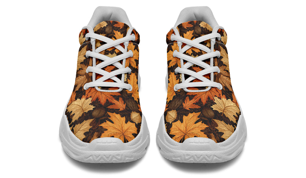 Autumn Leaves Chunky Sneakers - Offbeat Sweetie