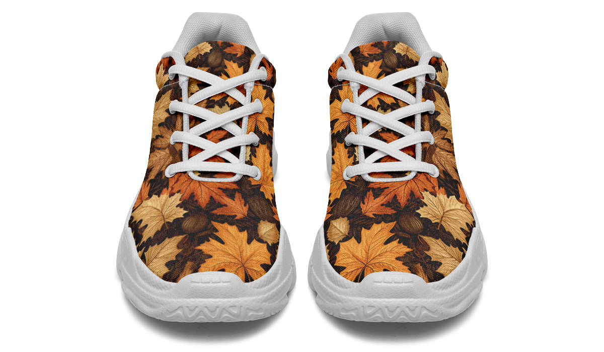 Autumn Leaves Chunky Sneakers - Offbeat Sweetie
