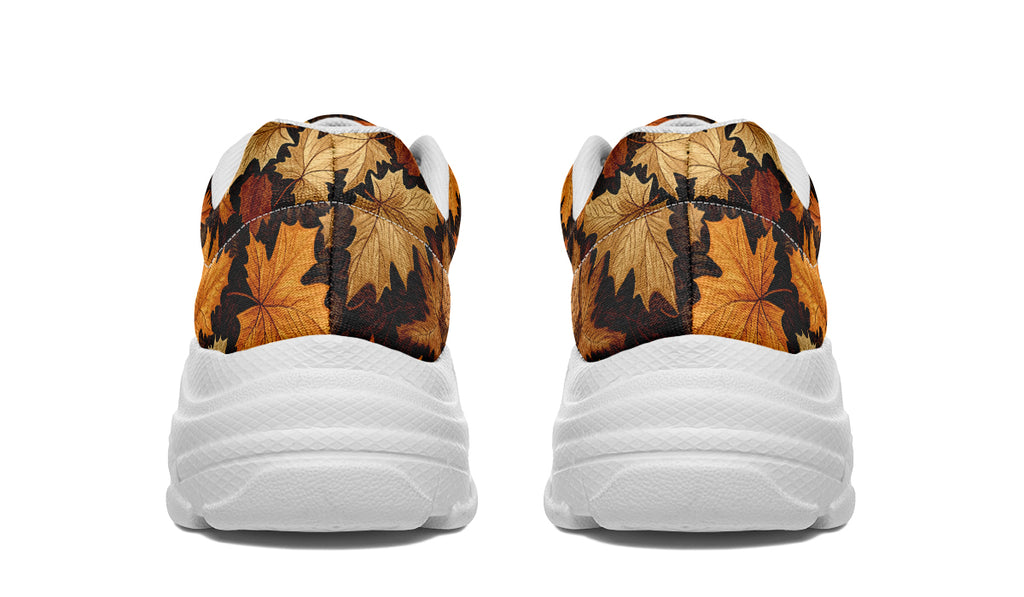 Autumn Leaves Chunky Sneakers - Offbeat Sweetie