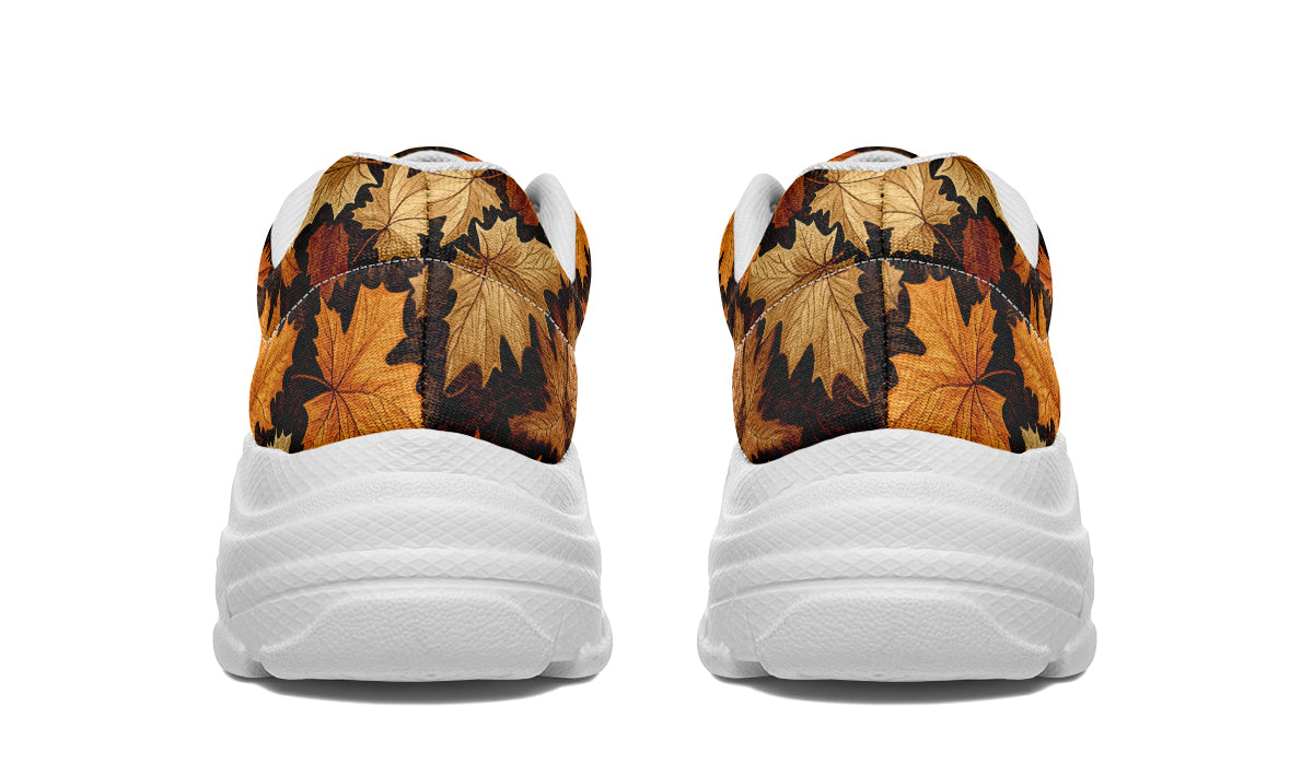 Autumn Leaves Chunky Sneakers - Offbeat Sweetie
