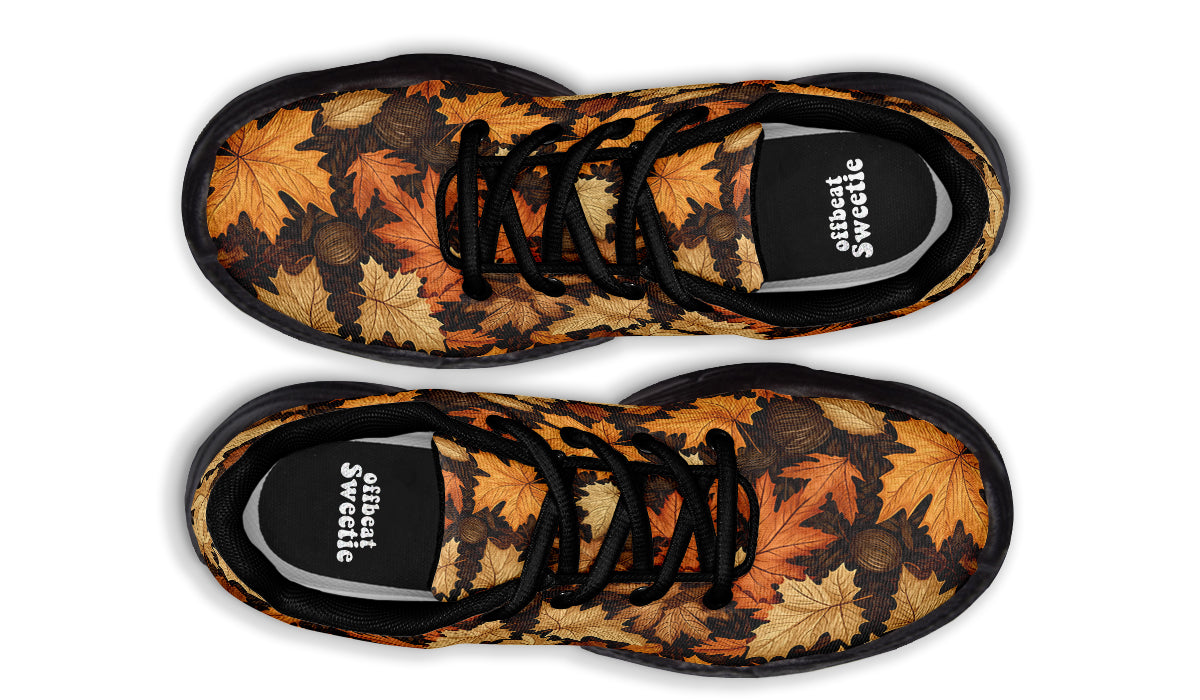 Autumn Leaves Chunky Sneakers - Offbeat Sweetie